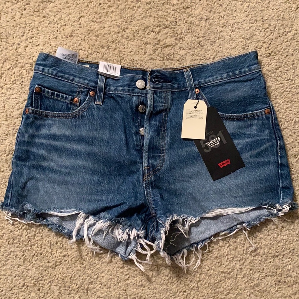 Levi’s 501 Mid Rise Denim Shorts